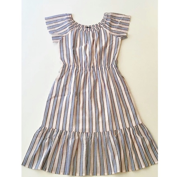 J Crew Mercantile Off-The-Shoulder Striped Peasant - Picture 9 of 13
